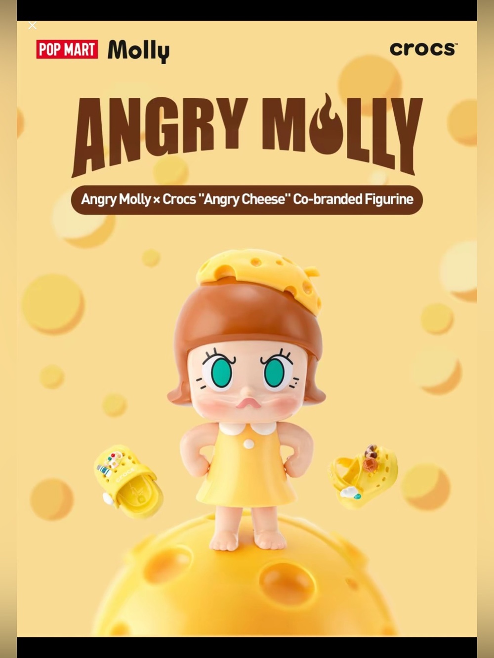 Angry Molly x Crocs “Angry Cheese”